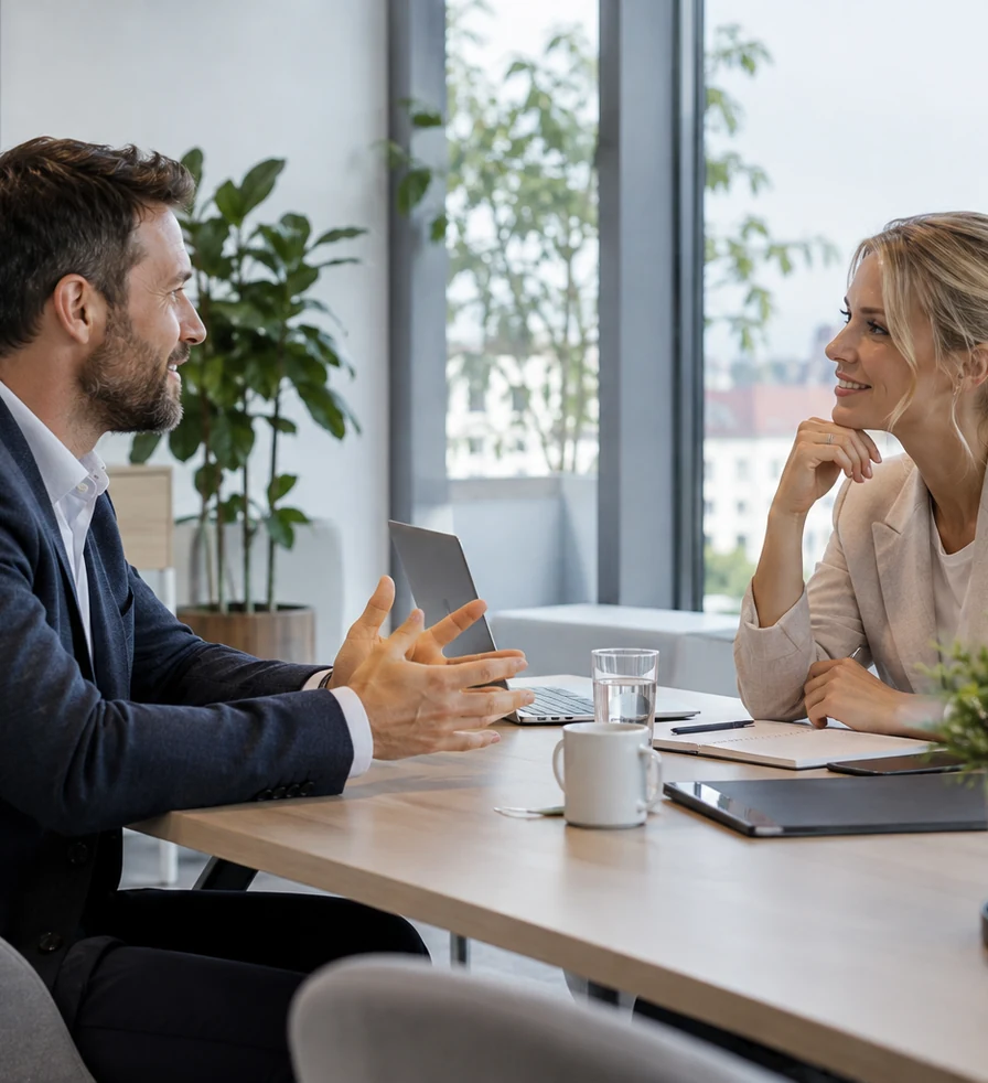 Symbolbild: Besprechung im Unternehmen